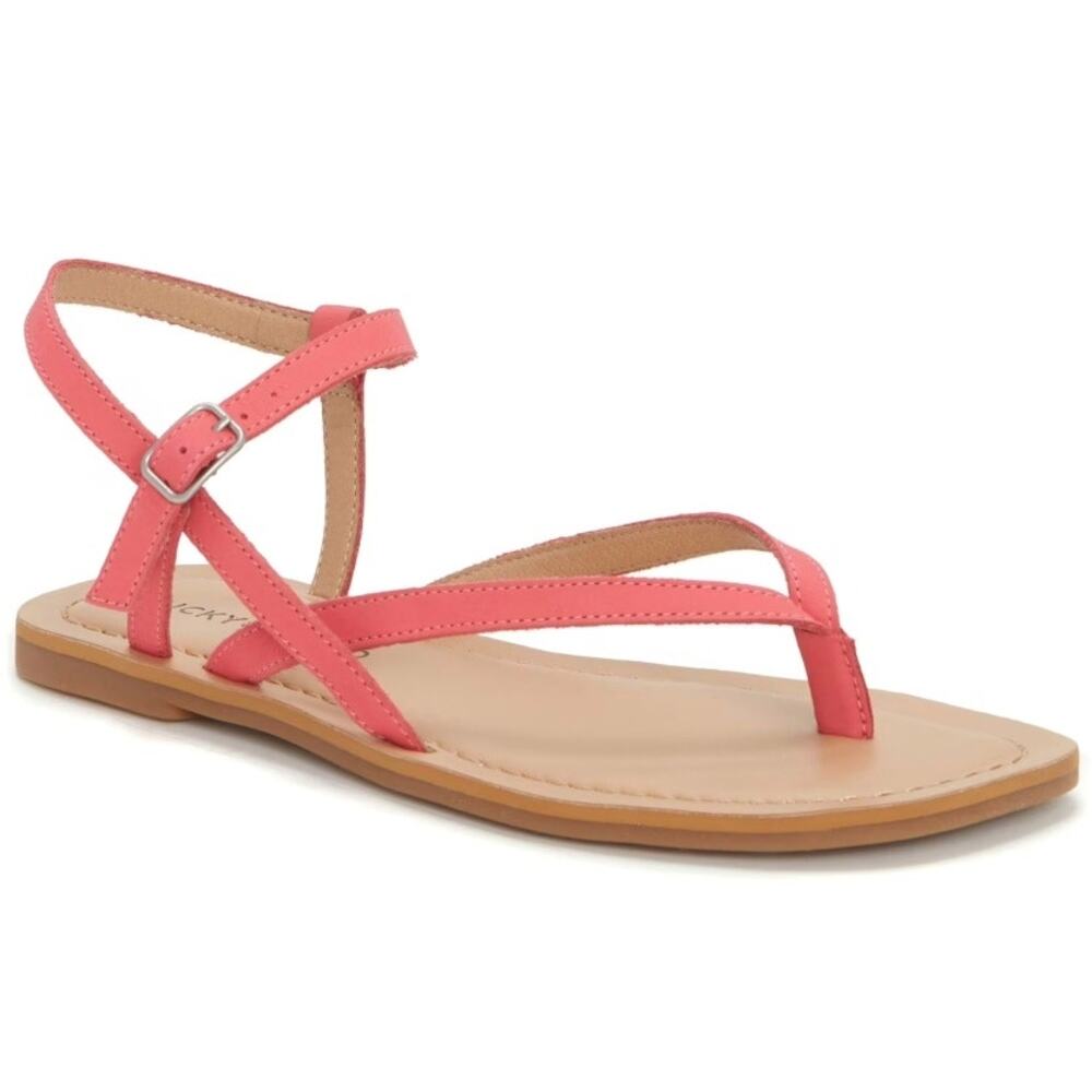 Lucky Brand Women's Bylee Sandals Flats Pink Size 7.5